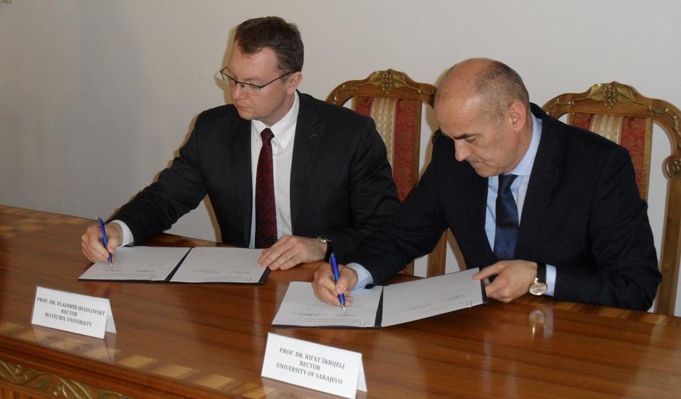 Potpisan Sporazum o akademskoj saradnji između Univerziteta u Sarajevu i Univerziteta „Matej Bel“ 