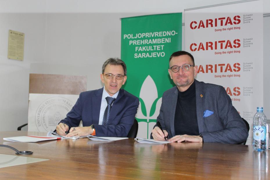 Potpisan Ugovor o saradnji između Poljoprivredno-prehrambenog fakulteta i Caritasa Švicarske u BiH