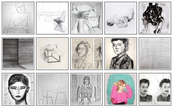 Rezultati online nastave na predmetu „Crtanje II“ na  Akademiji likovnih umjetnosti 