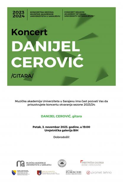 Sutra u 19.00 I Otvaranje Koncertne sezone I Recital Danijel Cerović