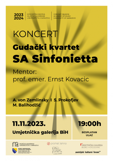 Koncert gudačkog kvarteta “SA Sinfonietta”