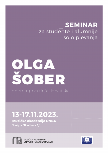 Seminar renomirane sopranistice Olge Šober na Muzičkoj akademiji UNSA 