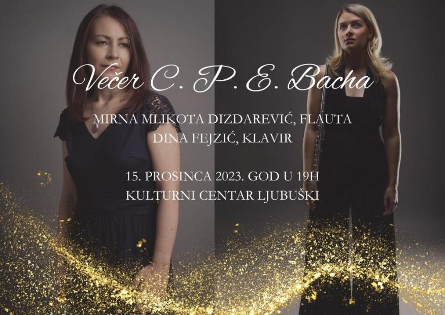 Viša ass. dr. Mirna Mlikota - Dizdarević i van. prof. mr. Dina Fejzić, održale su koncert za flautu i klavir u Kulturnom centru u Ljubuškom