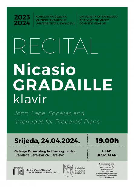 John Cage u fokusu: Klavirski recital Nicasia Gradaille u okviru Koncertne sezone MAS