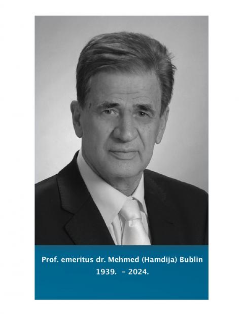 Komemoracija - profesor emeritus dr. Mehmed Bublin