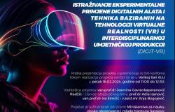 Prezentacija umjetničko-istraživačkog projekta UNSA ALU “Istraživanje eksperimentalne primjene digitalnih alata i tehnika baziranih na tehnologiji virtualne realnosti (VR)”