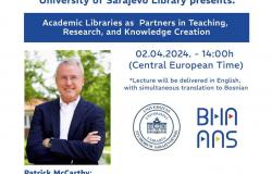 POZIV | Predavanje Patricka McCarthya: "Visokoškolske biblioteke kao partneri u nastavi, istraživanju i stvaranju znanja"
