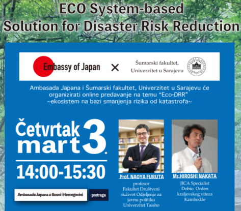 Online predavanje-webinar o temi “Eco-DRR - ekosistem na bazi smanjenja rizika od katastrofa”