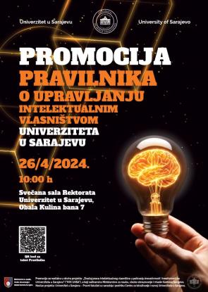 Promocija Pravilnika o upravljanju intelektualnim vlasništvom Univerziteta u Sarajevu