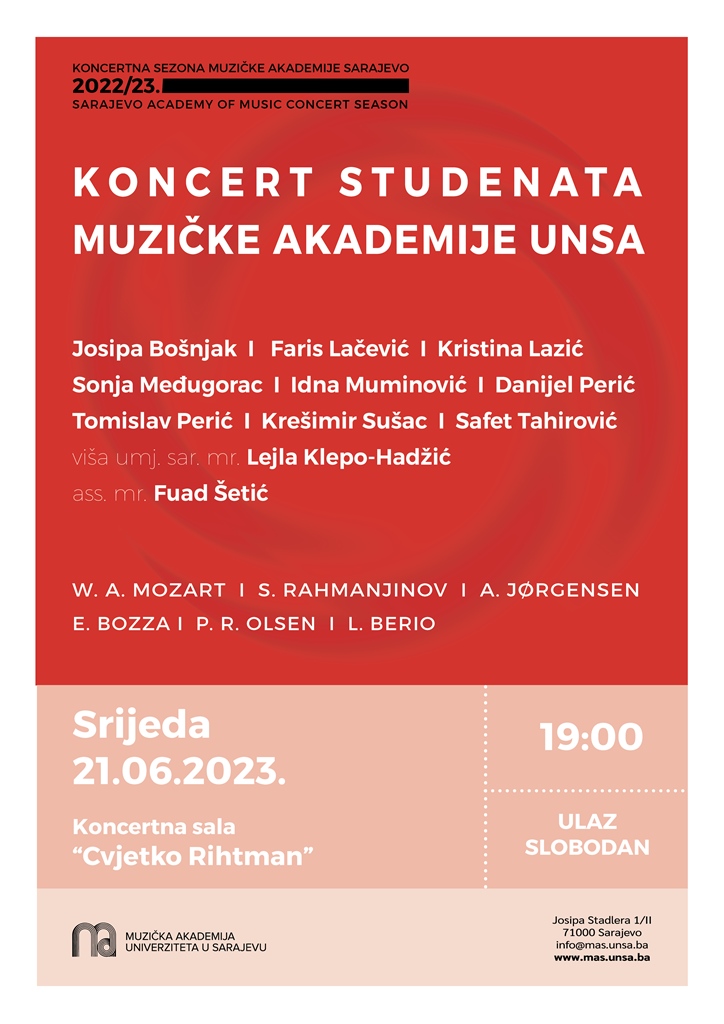 Studentski koncert na Svjetski dan muzike