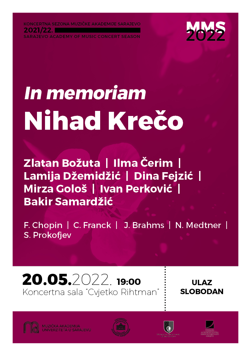 Koncert sjećanja na profesora Nihada Kreču