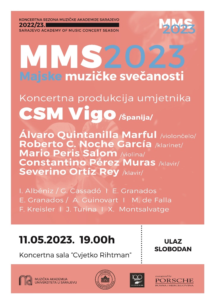 Koncert profesora CSM Vigo pod okriljem Majskih muzičkih svečanosti