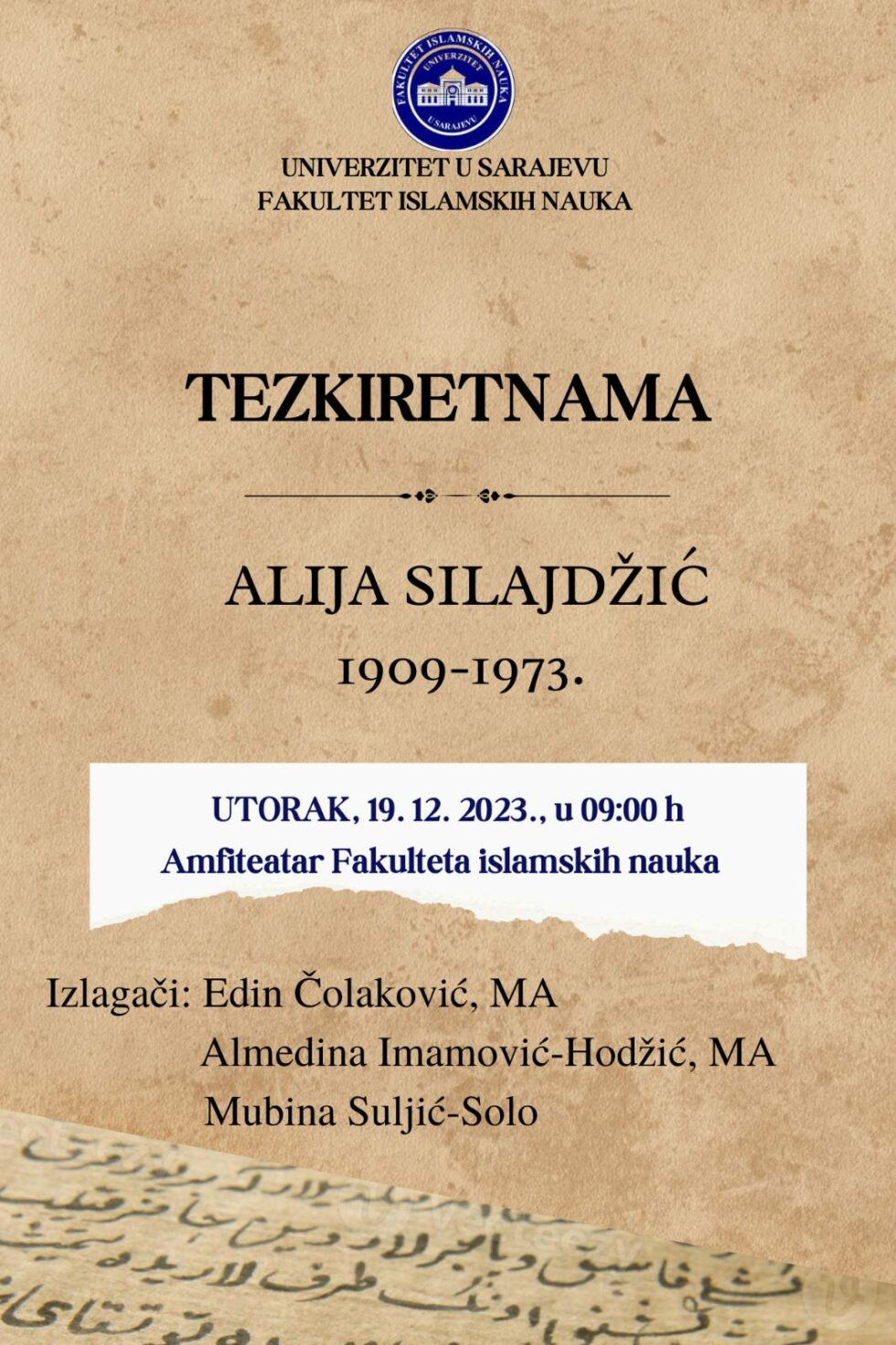 Kolokvij o dr. Aliji Silajdžiću na Fakultetu islamskih nauka