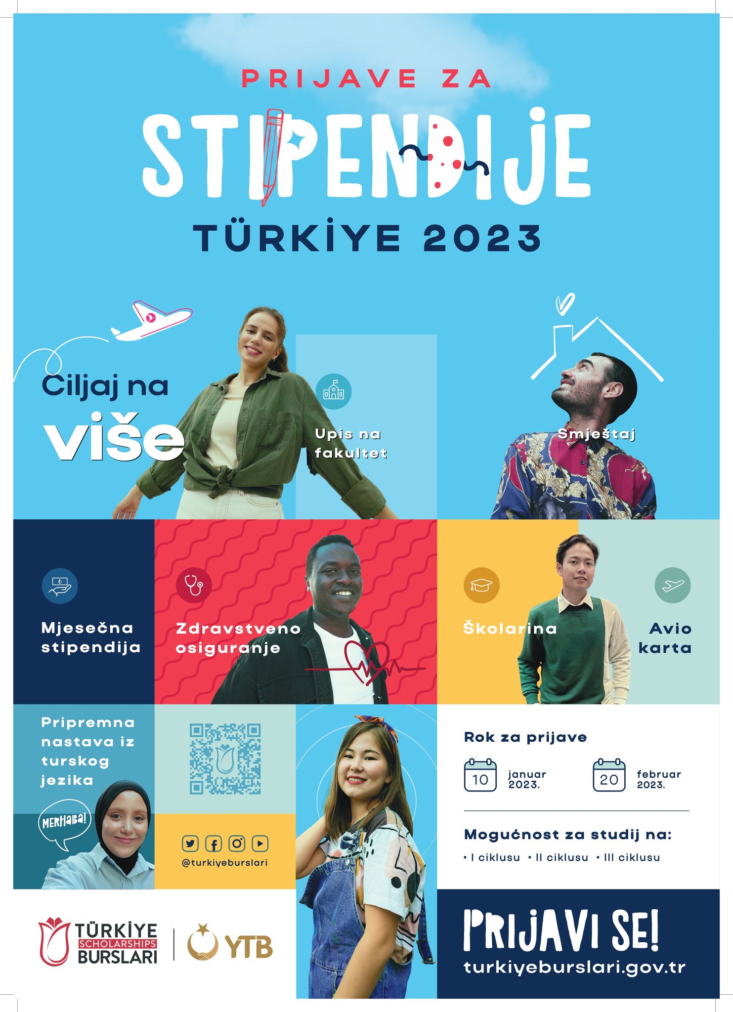 Prijave na program stipendiranja studenata ”Turkiye Burslari”