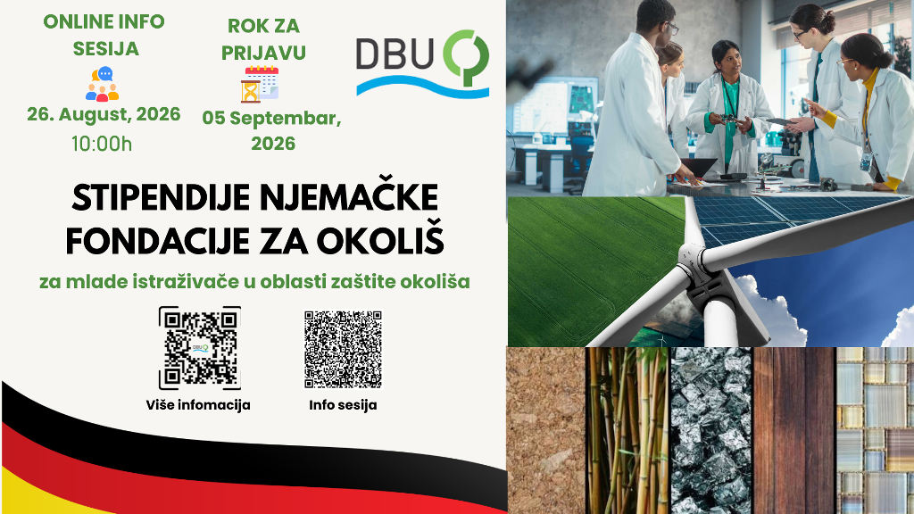 Istraživačke stipendije Njemačke fondacije za okoliš (DBU): CEE Fellowship program u Njemačkoj