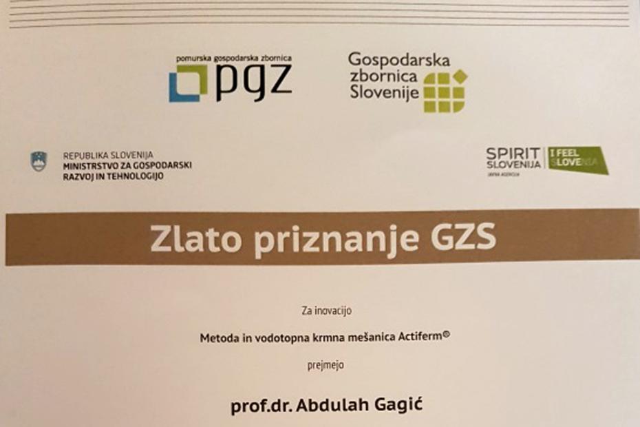 Prof. dr. Abdulahu Gagiću uručeno Zlatno priznanje