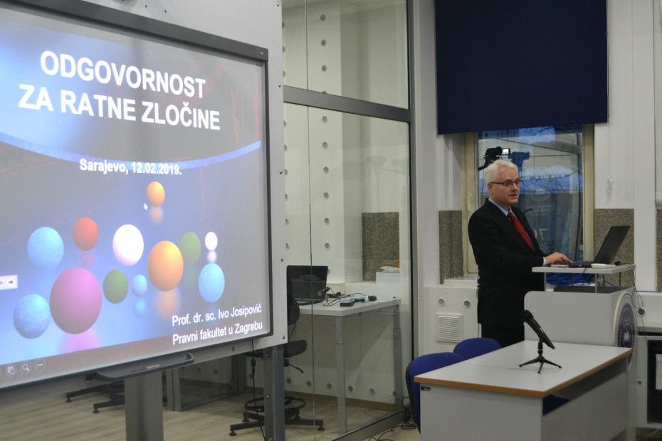 Prof. dr. Ivo Josipović održao predavanje na Fakultetu za kriminalistiku, kriminologiju i sigurnosne studije Univerziteta u Sarajevu