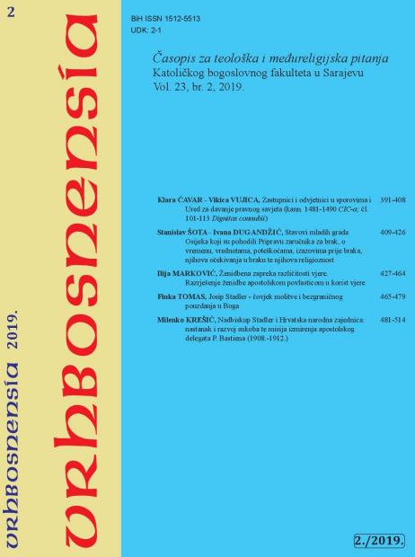 Novi broj časopisa Vrhbosnensia 2 (2019) Katoličkog bogoslovnog fakulteta Univerziteta u Sarajevu