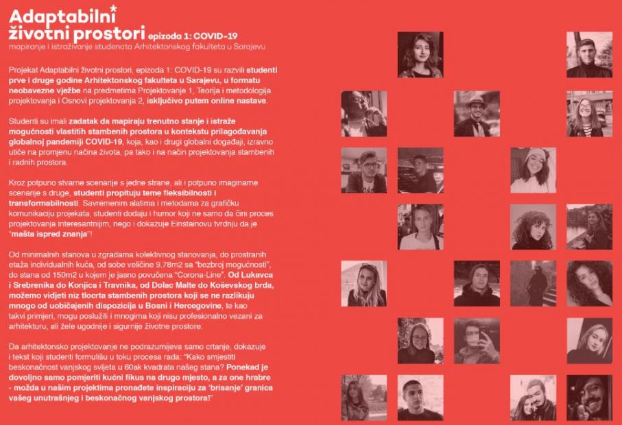 Studenti Arhitektonskog fakulteta razvili projekat „Adaptabilni životni prostori, epizoda 1: COVID-19“