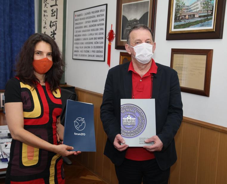 Potpisan Sporazum o saradnji između Filozofskog fakulteta, Centra za mirovno obrazovanje i Predstavništva Foruma Ziviler Friedensdienst e. V. u BiH
