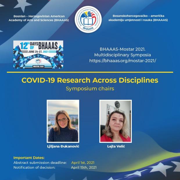 Poziv za učešće na multidisciplinarnom simpoziju "COVID-19 Research Across Disciplines"