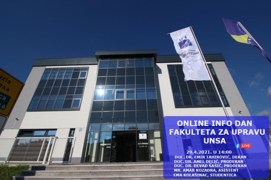Održan online info dan Fakulteta za upravu UNSA i predstavljanje Karijernog centra