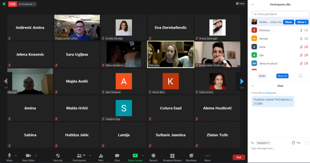 Održan online informativni dan o Erasmus+ konkursima: „Erasmus class u policijski čas”