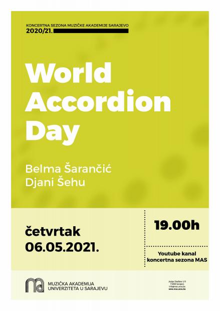 Muzička akademija Univerziteta u Sarajevu obilježava Svjetski dan harmonike