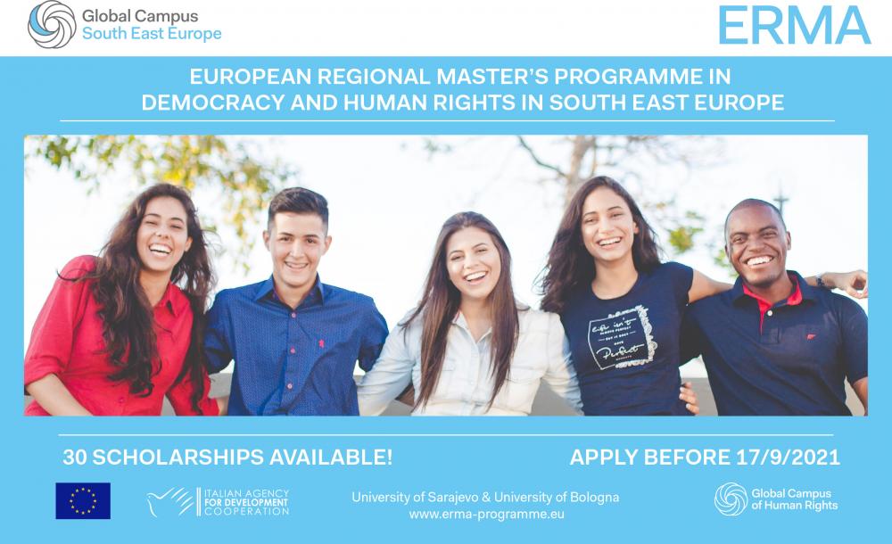 Objavljen poziv za prijave na Evropski regionalni master-program iz oblasti demokratije i ljudskih prava u jugoistočnoj Evropi