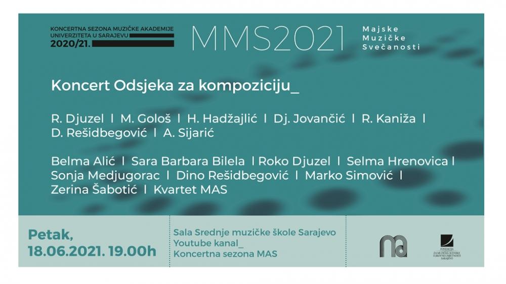 Večeras koncert Odsjeka za kompoziciju Muzičke akademije UNSA 