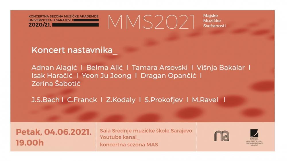 Drugi koncert nastavnika MAS pod okriljem 14. „Majskih muzičkih svečanosti