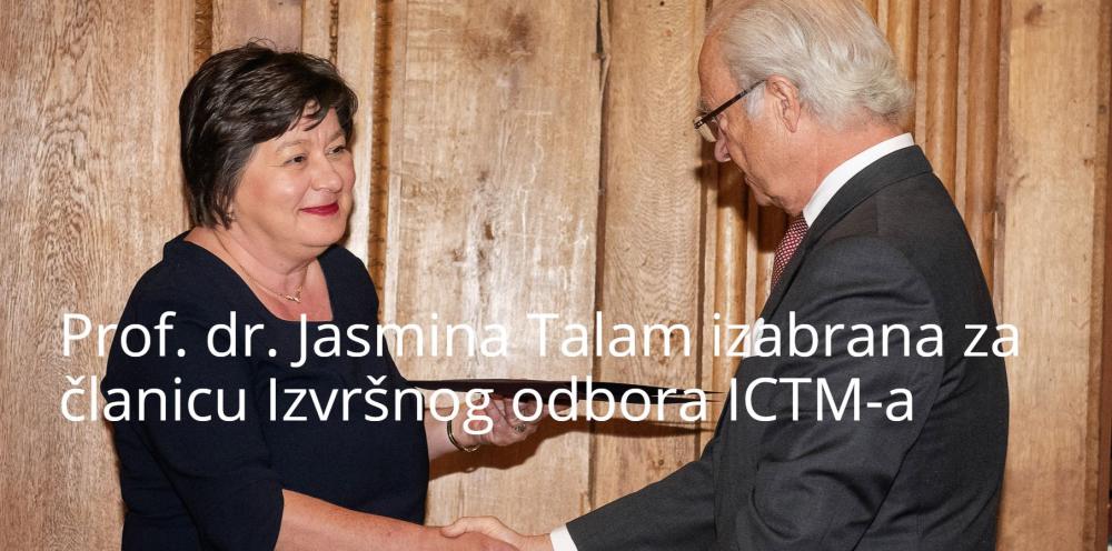 Prof. dr. Jasmina Talam sa Muzičke akademije UNSA izabrana za članicu Izvršnog odbora ICTM-a