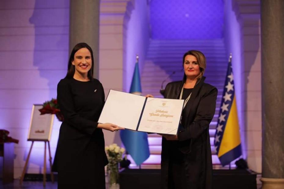 Priznanje “Plaketa Grada Sarajeva” uručeno redovnoj profesorici Veterinarskog fakulteta UNSA Selmi Filipović