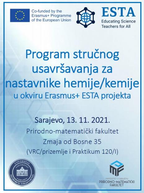 Program stručnog usavršavanja za nastavnike hemije/kemije u okviru Erasmus+ ESTA projekta