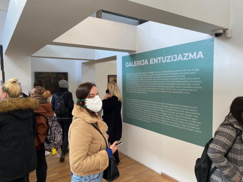 Posjeta Umjetničkoj galeriji BiH studenata I, II i III godine Nastavničkog odsjeka Akademije likovnih umjetnosti UNSA