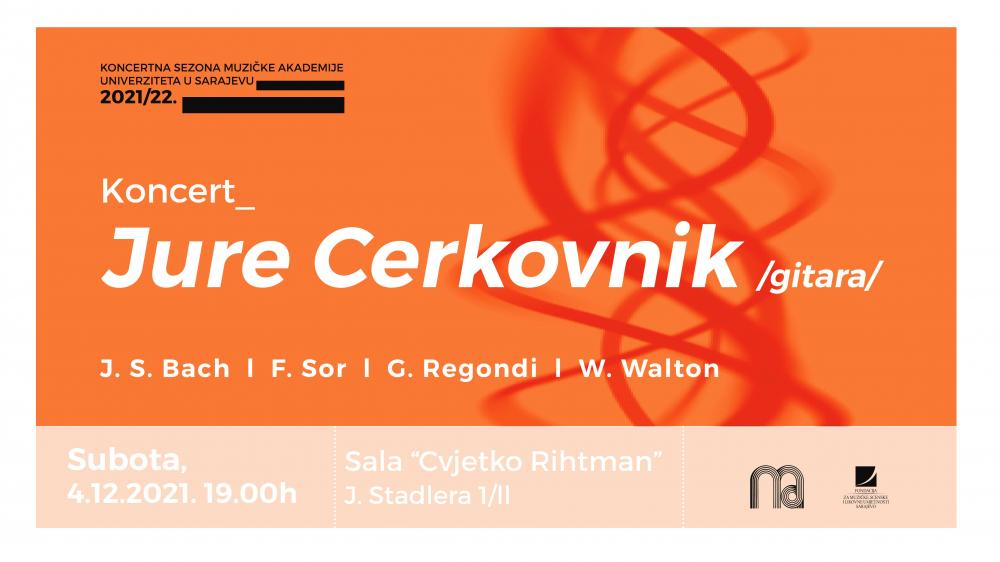 Gitarista Jure Cerkovnik na Muzičkoj akademiji UNSA