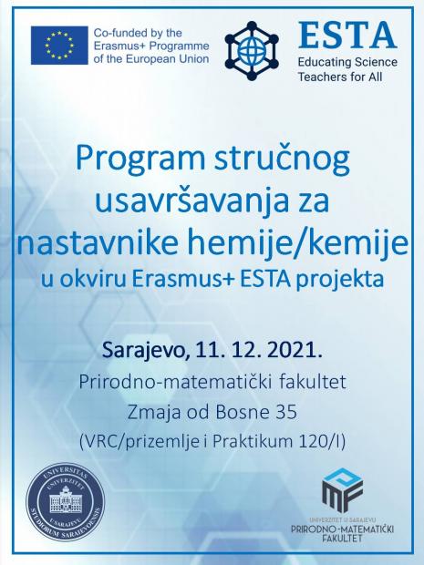 Program stručnog usavršavanja za nastavnike hemije/kemije u okviru Erasmus+ ESTA projekta