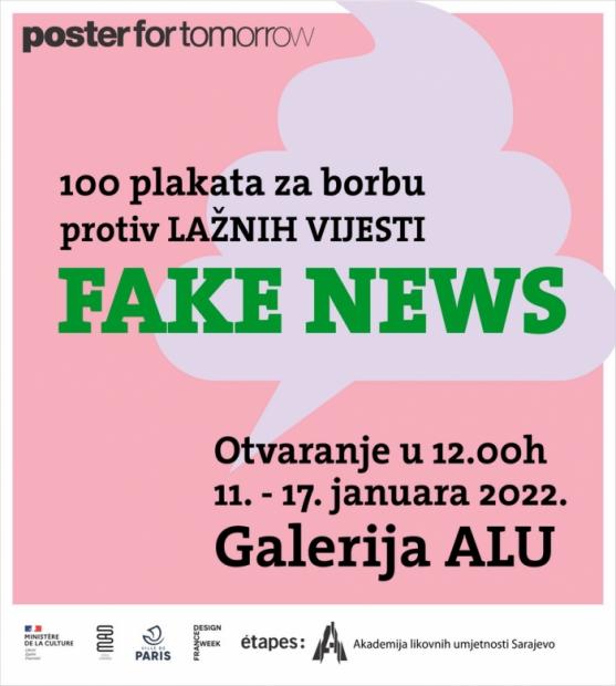 Izložba 100 plakata globalnog konkursa “Poster for Tomorrow” sa temom borbe protiv lažnih vijesti – FAKE NEWS