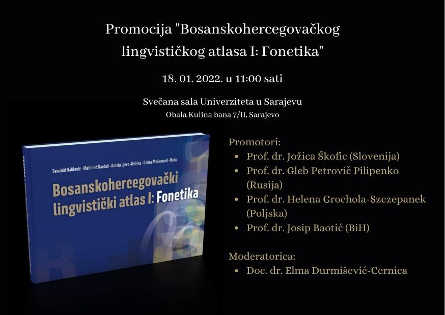 Promocija „Bosanskohercegovačkog lingvističkog atlasa I: Fonetika“