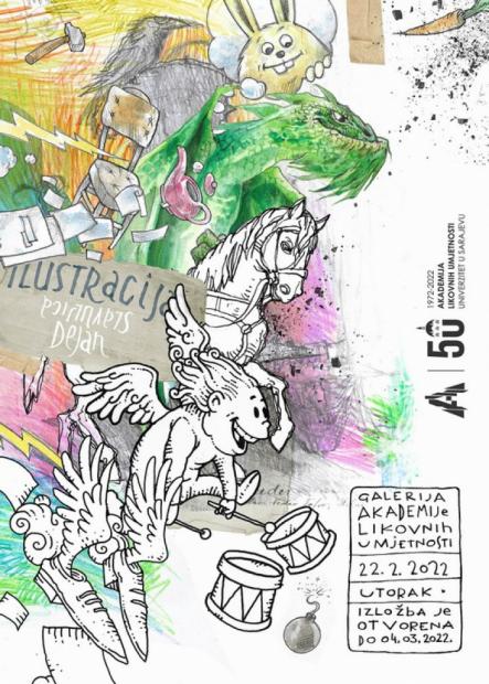 Otvorenje izložbe ilustracija Dejana Slavuljice u Galeriji Akademije likovnih umjetnosti Univerziteta u Sarajevu