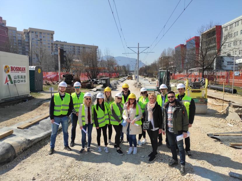 Posjeta studenata Građevinskog fakulteta UNSA gradilištu rekonstrukcije tramvajske pruge u Sarajevu