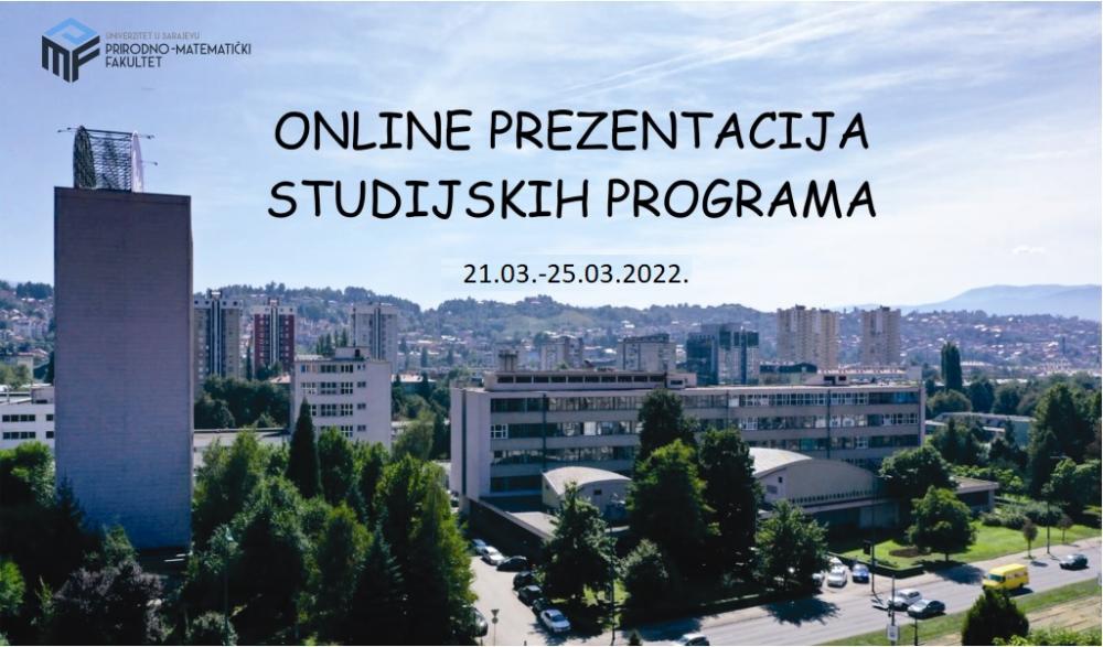 Online prezentacija studijskih programa na Prirodno-matematičkom fakultetu Univerziteta u Sarajevu