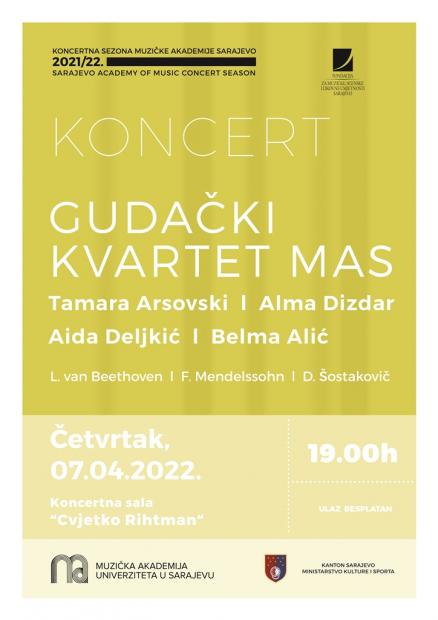 Koncert Gudačkog kvarteta MAS