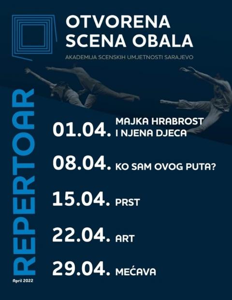Otvorena scena Obala 1. aprila ponovno pokreće redovni mjesečni repertoar