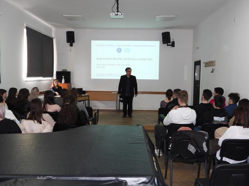 Realizacija projekta "Budi student Muzičke akademije na jedan dan"