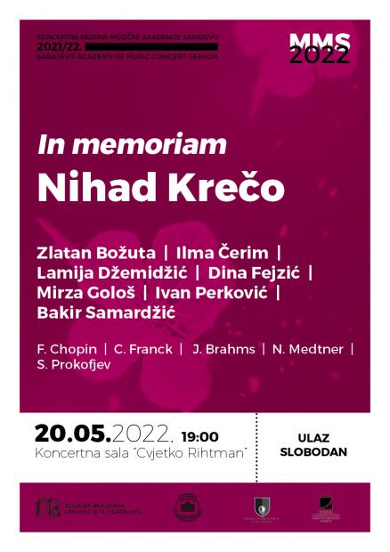 Koncert sjećanja na profesora Nihada Kreču  