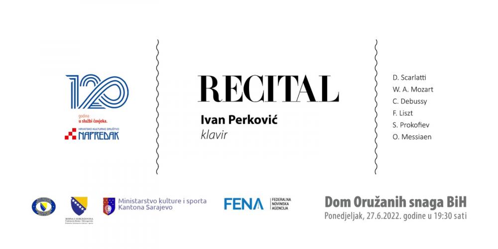 Recital pijaniste Ivana Perkovića u organizaciji HKD „Napredak“