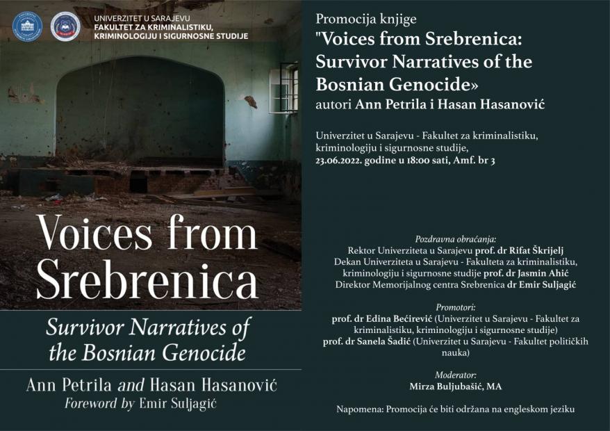 Promocija knjige „Voices from Srebrenica: Survivor Narratives of the Bosnian Genocide“ 