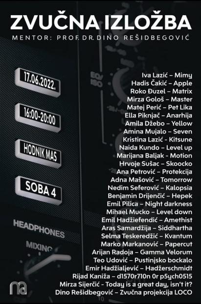 Treća zvučna izložba na Muzičkoj akademiji Univerziteta u Sarajevu