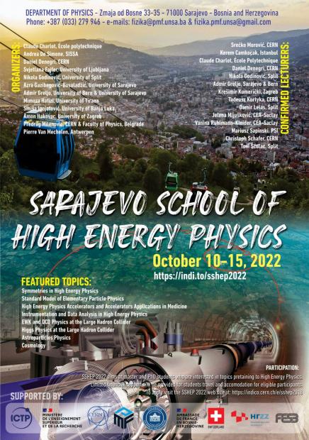 Sarajevska škola fizike visokih energija (Sarajevo School of High Energy Physics) – SSHEP 2022